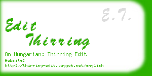 edit thirring business card